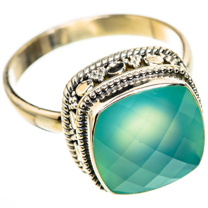 Aqua Chalcedony Rings handcrafted by Ana Silver Co - RING123928 - Photo 2