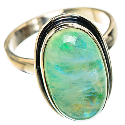 Green Moonstone Rings handcrafted by Ana Silver Co - RING123931 - Photo 2
