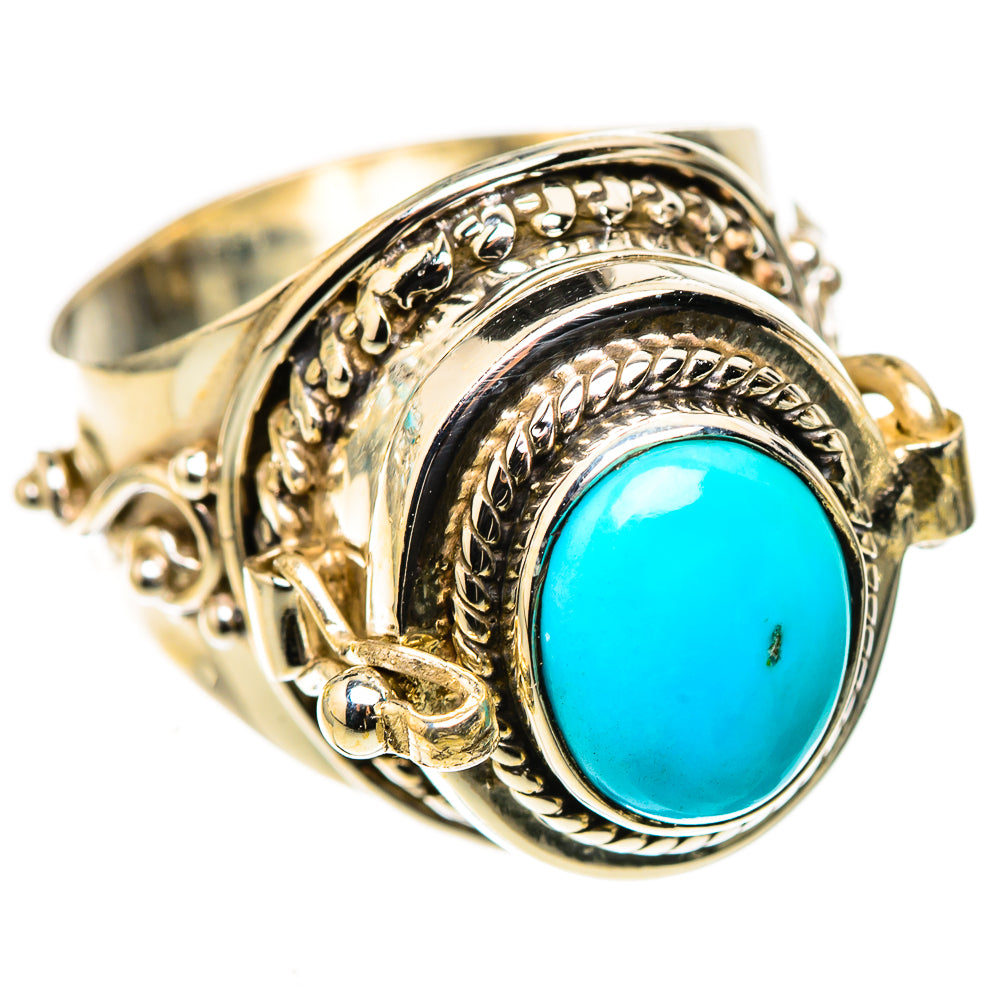 Sleeping Beauty Turquoise Rings handcrafted by Ana Silver Co - RING123952 - Photo 2