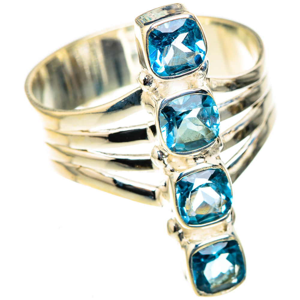 Swiss Blue Topaz Rings handcrafted by Ana Silver Co - RING123955 - Photo 2