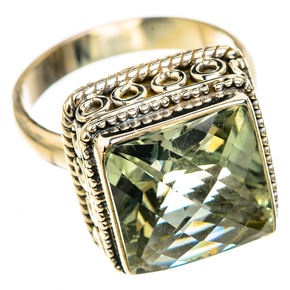 Green Amethyst Rings handcrafted by Ana Silver Co - RING123957 - Photo 2