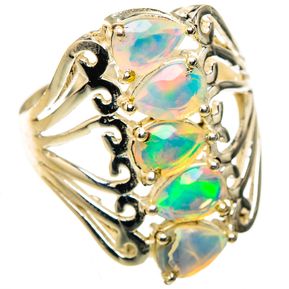 Ethiopian Opal Rings handcrafted by Ana Silver Co - RING123974 - Photo 2