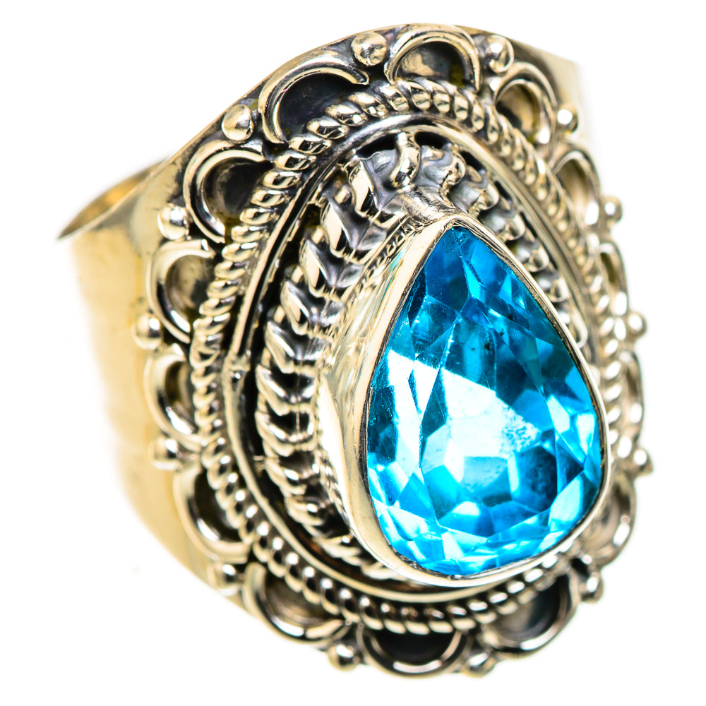 Swiss Blue Topaz Rings handcrafted by Ana Silver Co - RING123977 - Photo 2