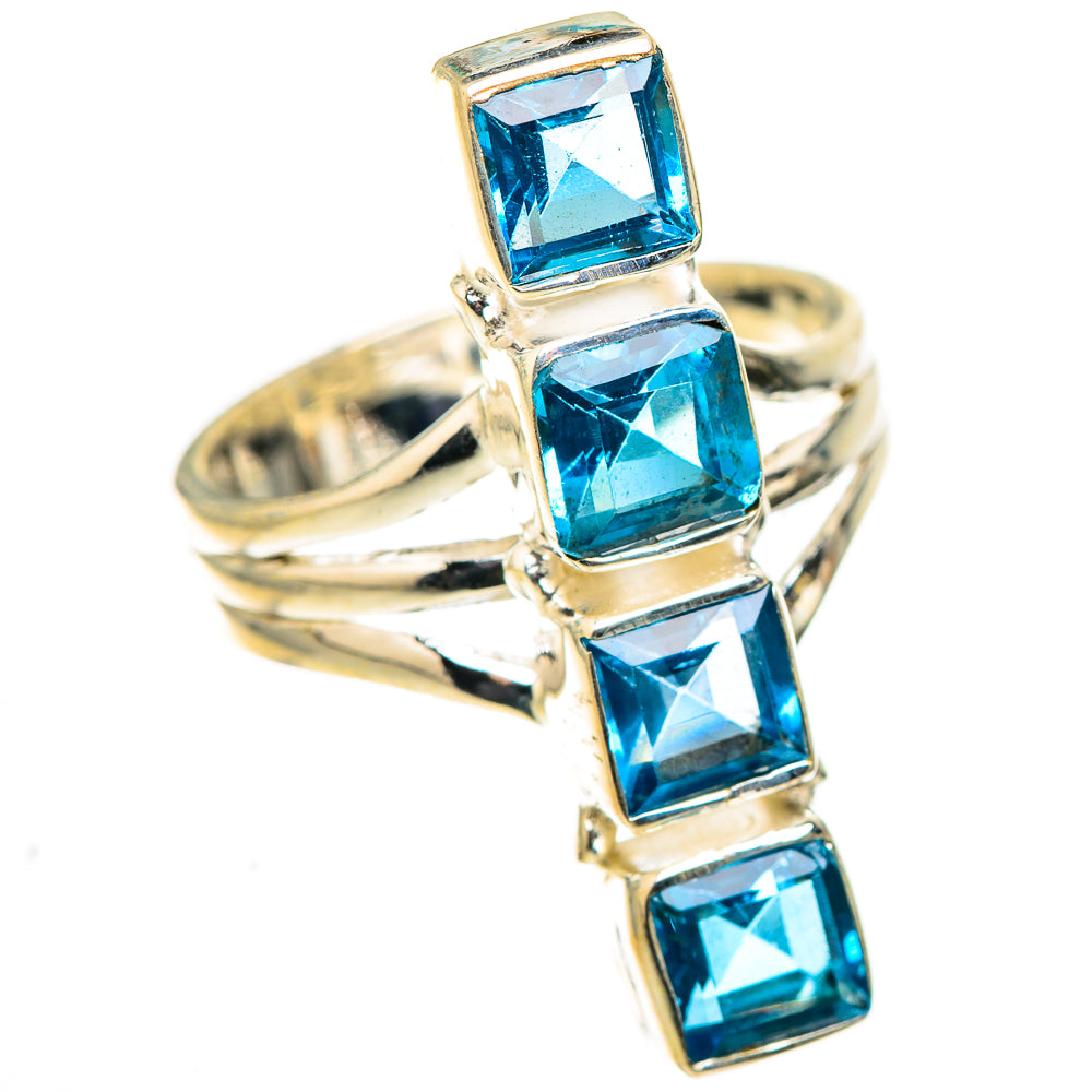Swiss Blue Topaz Rings handcrafted by Ana Silver Co - RING123980 - Photo 2