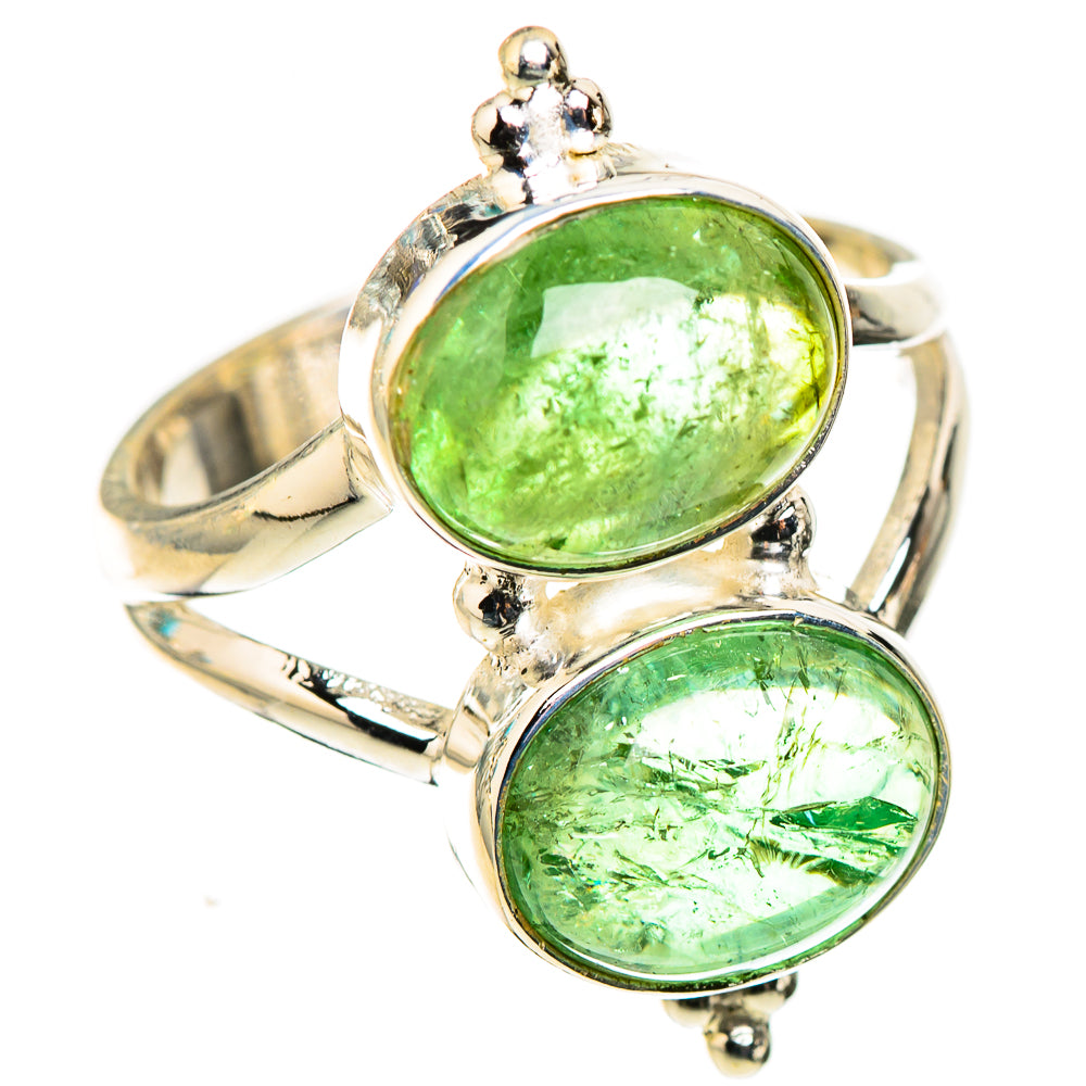 Green Tourmaline Rings handcrafted by Ana Silver Co - RING123984 - Photo 2