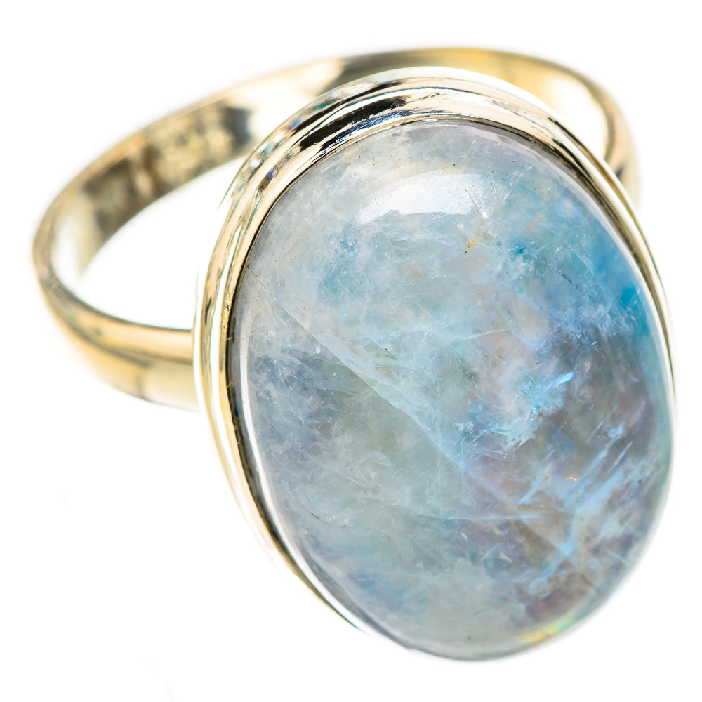 Rainbow Moonstone Rings handcrafted by Ana Silver Co - RING124001 - Photo 2