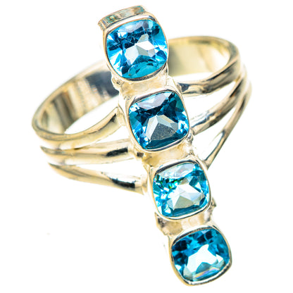 Swiss Blue Topaz Rings handcrafted by Ana Silver Co - RING124002 - Photo 2