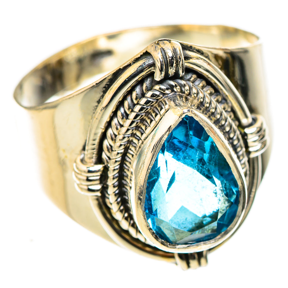 Swiss Blue Topaz Rings handcrafted by Ana Silver Co - RING124007 - Photo 2
