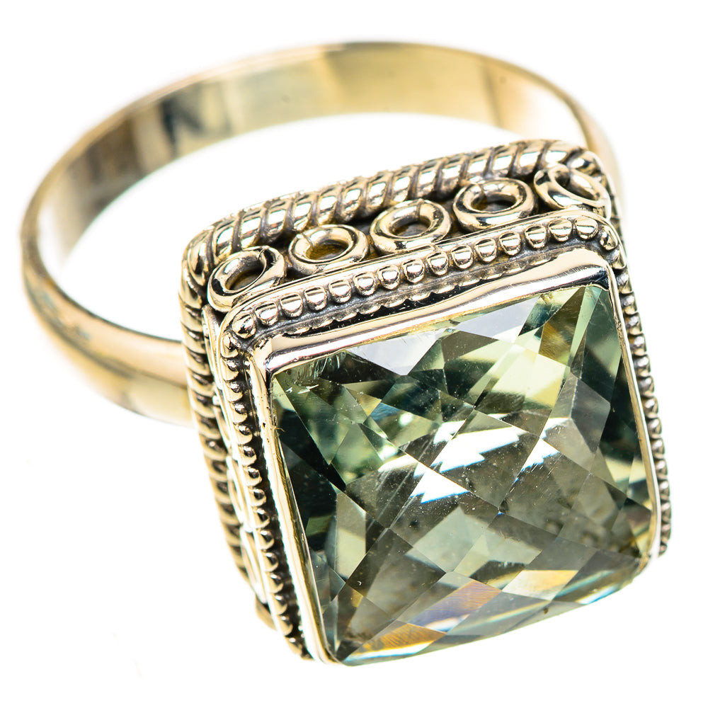 Green Amethyst Rings handcrafted by Ana Silver Co - RING124009 - Photo 2