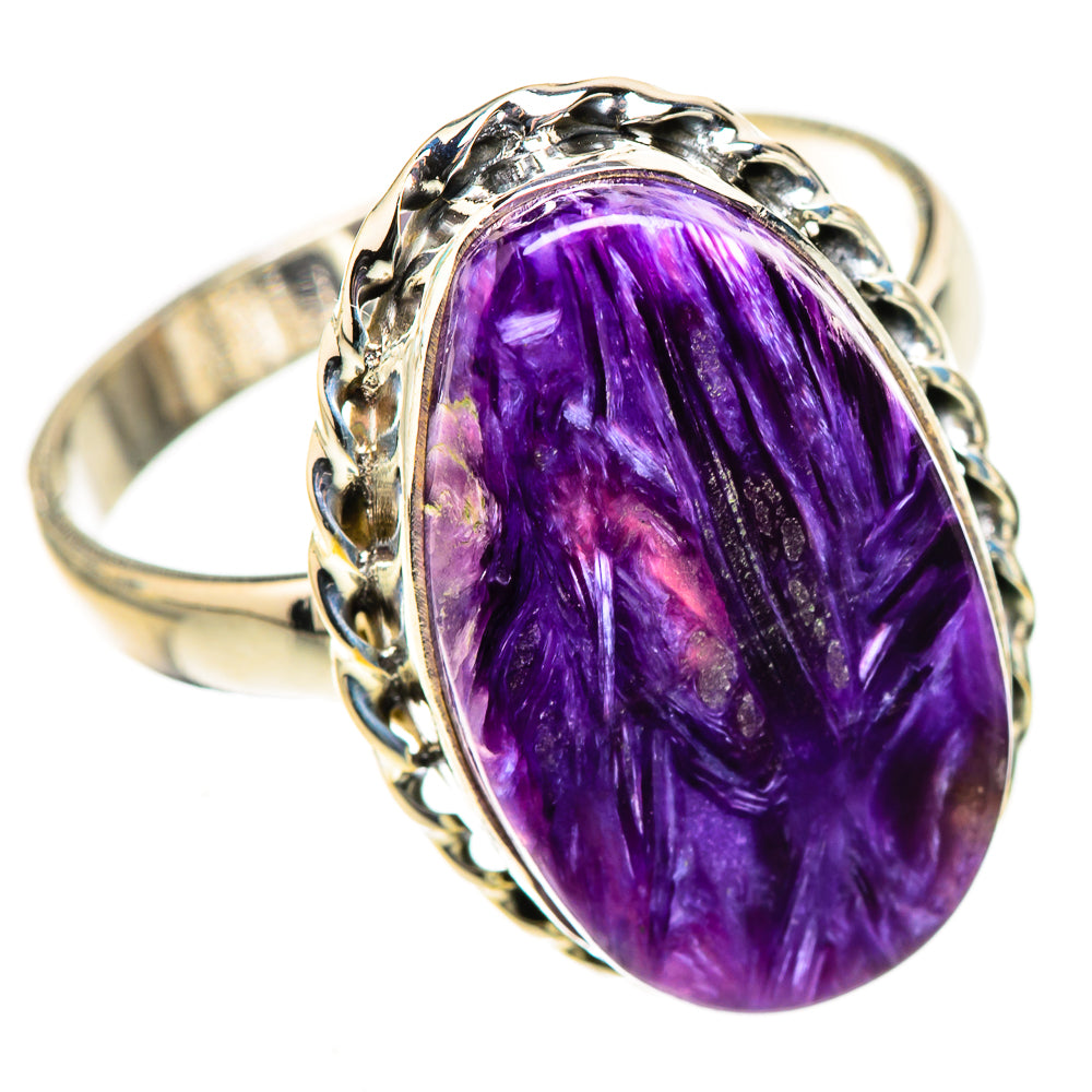 Charoite Rings handcrafted by Ana Silver Co - RING124017 - Photo 2