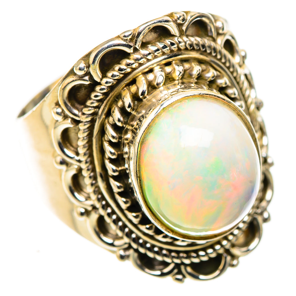 Rainbow Moonstone Rings handcrafted by Ana Silver Co - RING124022 - Photo 2