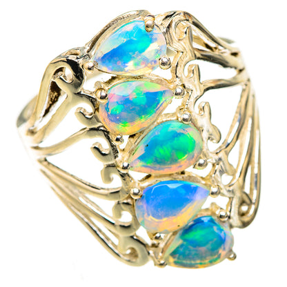 Ethiopian Opal Rings handcrafted by Ana Silver Co - RING124023 - Photo 2