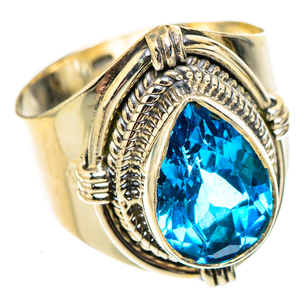 Swiss Blue Topaz Rings handcrafted by Ana Silver Co - RING124027 - Photo 2