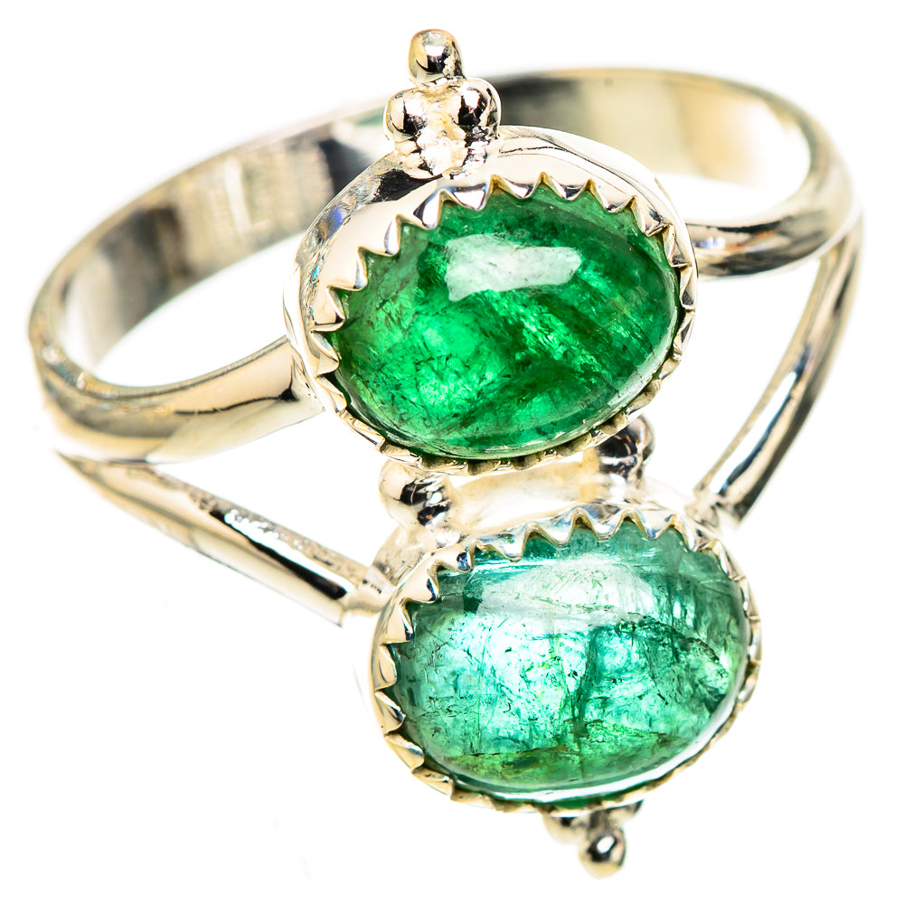 Green Tourmaline Rings handcrafted by Ana Silver Co - RING124034 - Photo 2