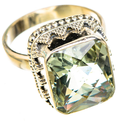 Green Amethyst Rings handcrafted by Ana Silver Co - RING124037 - Photo 2