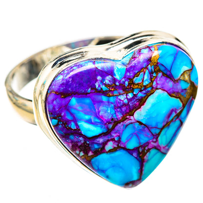 Purple Copper Composite Turquoise Rings handcrafted by Ana Silver Co - RING124045 - Photo 2