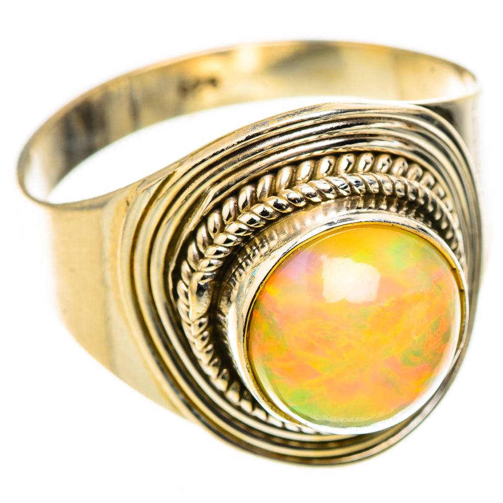 Ethiopian Opal Rings handcrafted by Ana Silver Co - RING124047 - Photo 2