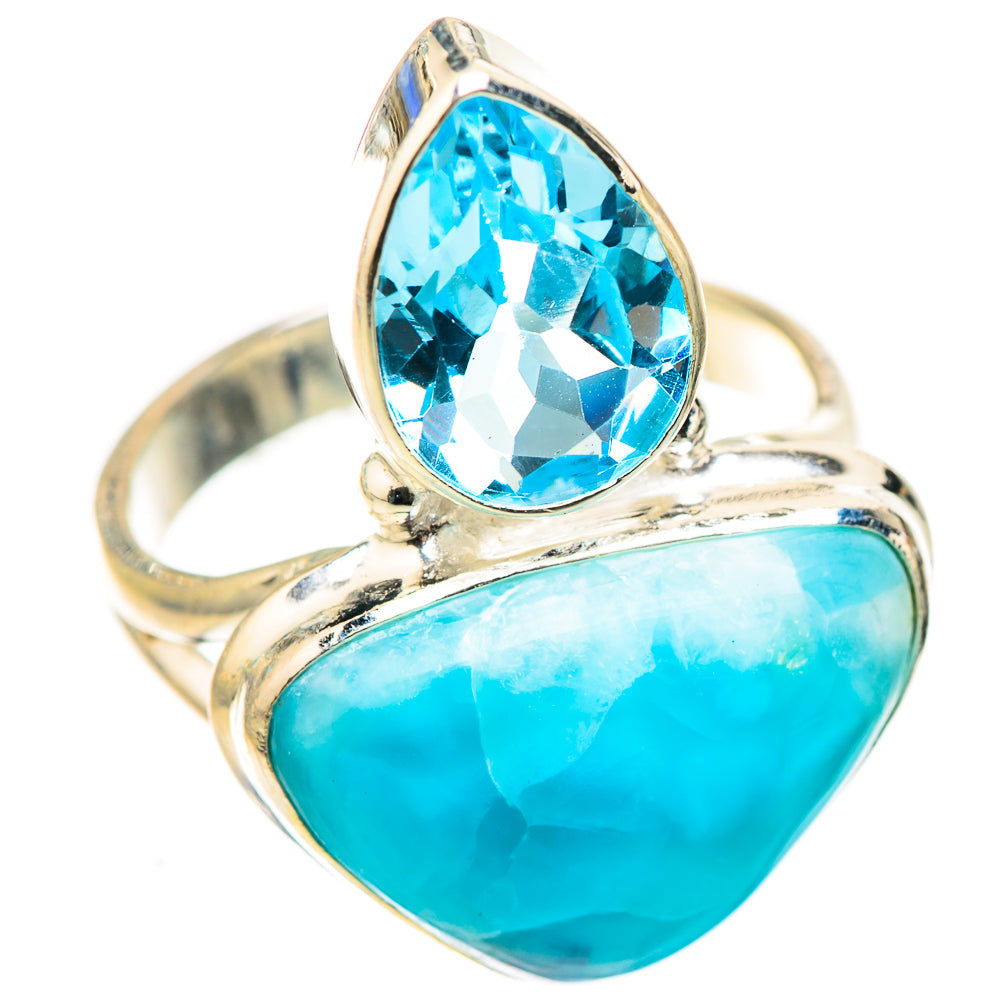 Larimar Rings handcrafted by Ana Silver Co - RING124053 - Photo 2
