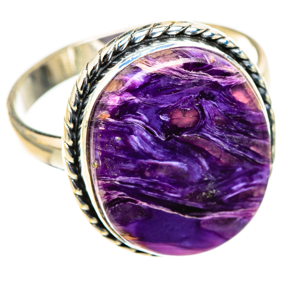 Charoite Rings handcrafted by Ana Silver Co - RING124063 - Photo 2