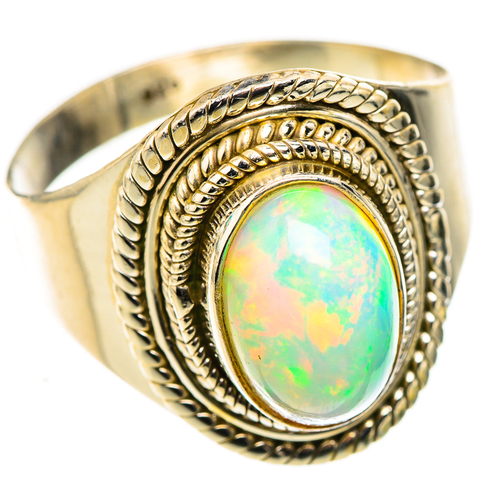 Ethiopian Opal Rings handcrafted by Ana Silver Co - RING124067 - Photo 2
