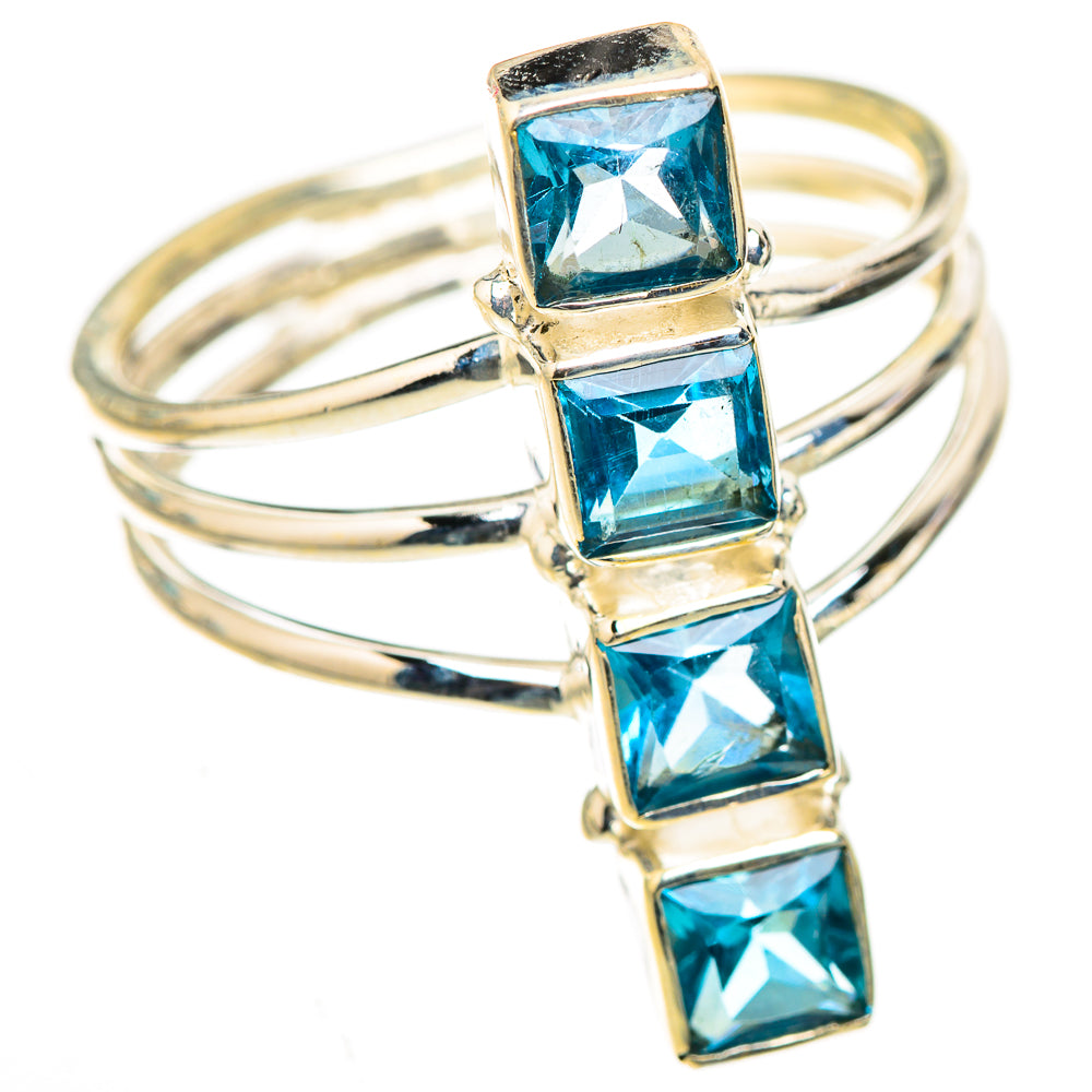 Swiss Blue Topaz Rings handcrafted by Ana Silver Co - RING124075 - Photo 2