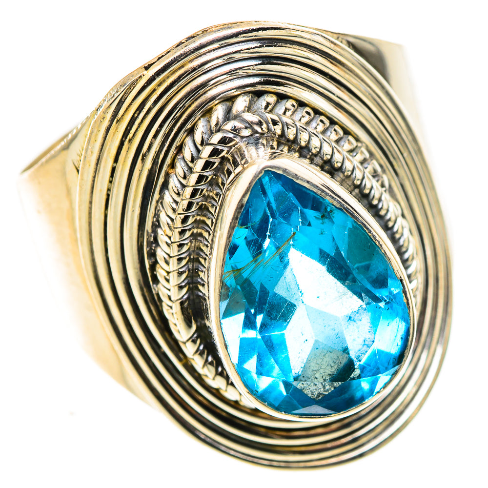 Swiss Blue Topaz Rings handcrafted by Ana Silver Co - RING124077 - Photo 2