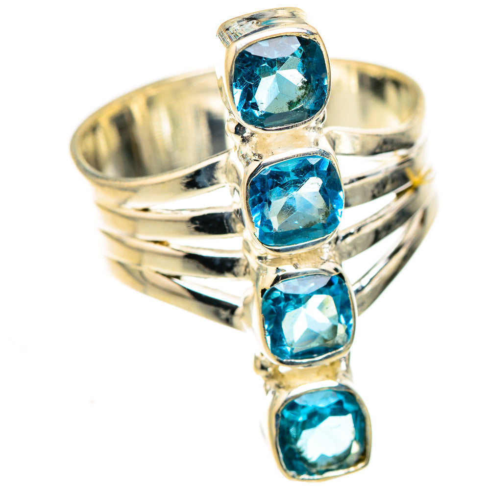 Swiss Blue Topaz Rings handcrafted by Ana Silver Co - RING124078 - Photo 2