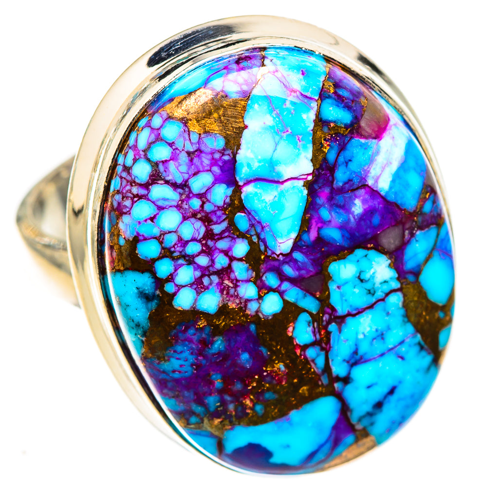 Purple Copper Composite Turquoise Rings handcrafted by Ana Silver Co - RING124083 - Photo 2