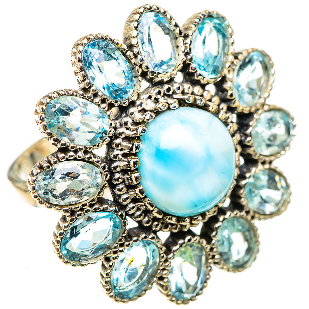 Larimar Rings handcrafted by Ana Silver Co - RING124096 - Photo 2