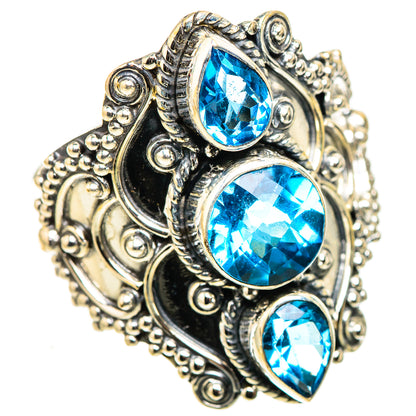 Swiss Blue Topaz Rings handcrafted by Ana Silver Co - RING124100 - Photo 2
