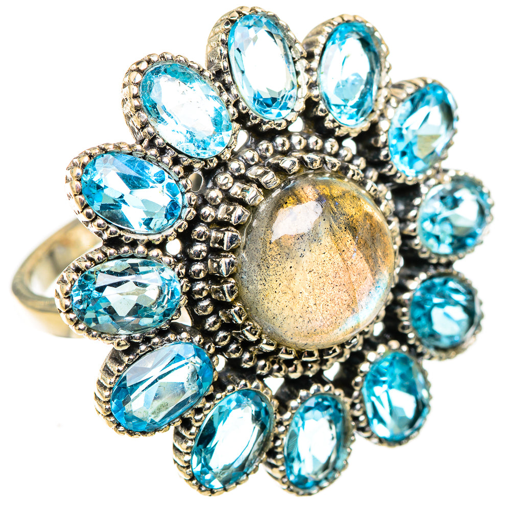 Labradorite Rings handcrafted by Ana Silver Co - RING124101 - Photo 2