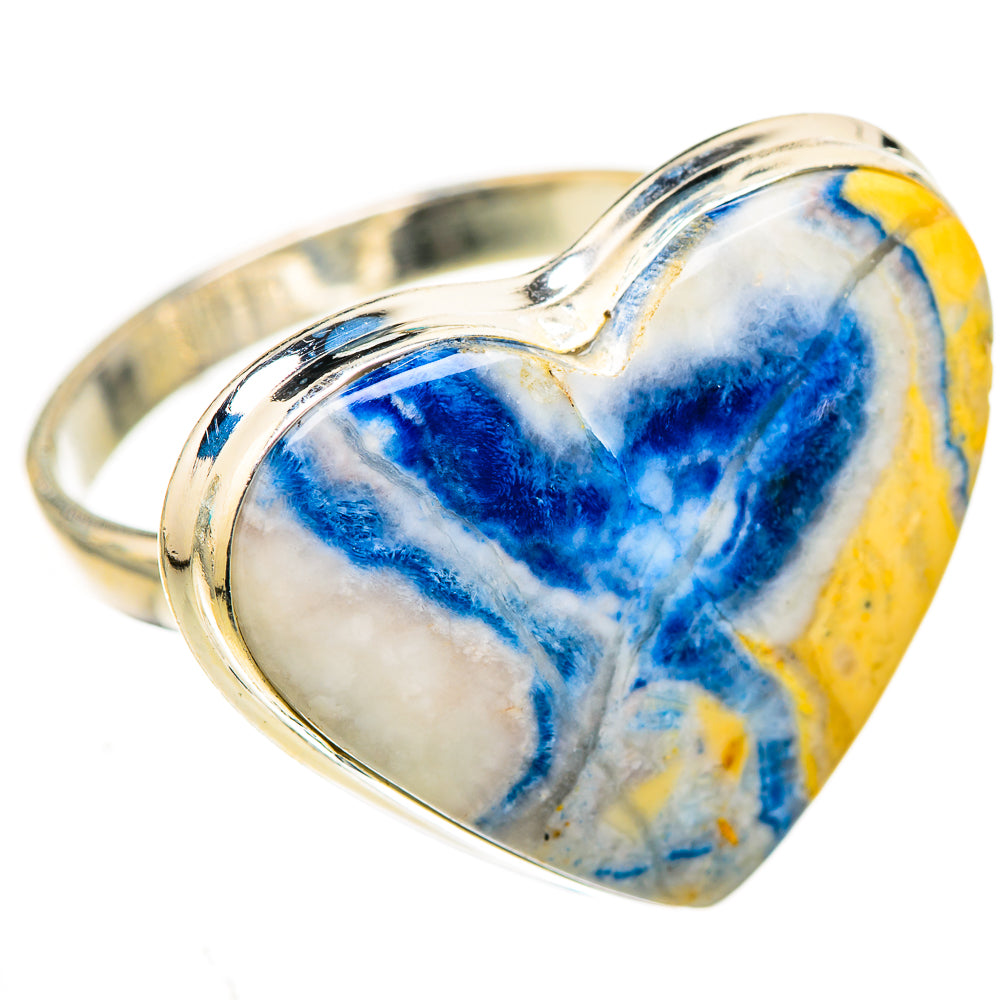 Blue Scheelite Rings handcrafted by Ana Silver Co - RING124102 - Photo 2