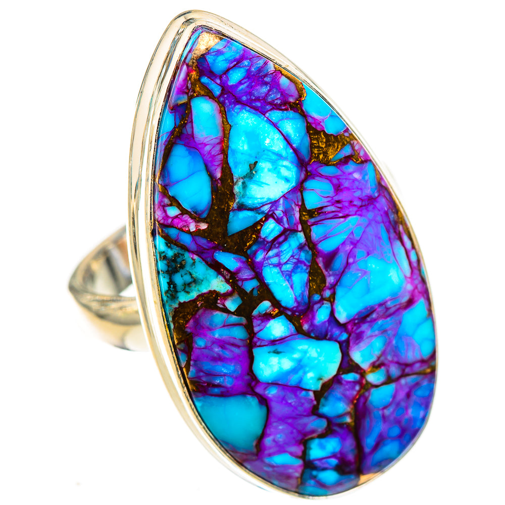 Purple Copper Composite Turquoise Rings handcrafted by Ana Silver Co - RING124110 - Photo 2