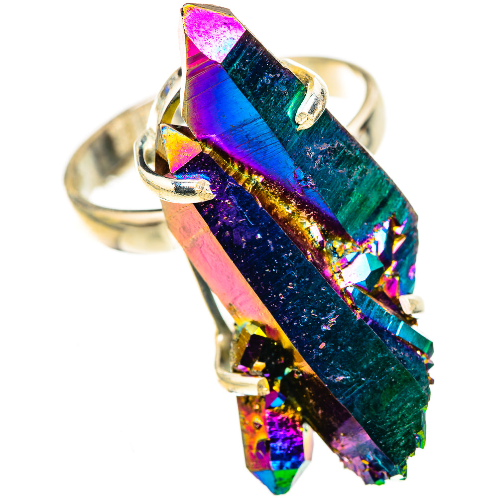 Titanium Sunshine Druzy Rings handcrafted by Ana Silver Co - RING124113 - Photo 2