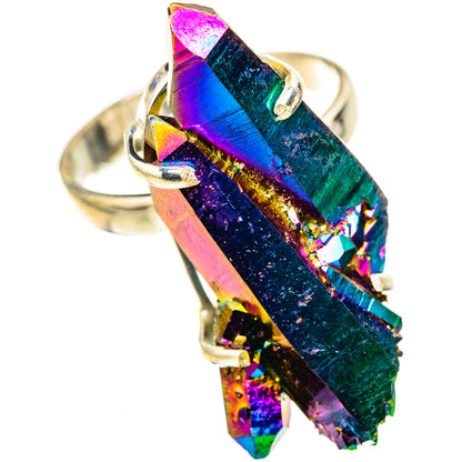 Titanium Sunshine Druzy Rings handcrafted by Ana Silver Co - RING124113 - Photo 2
