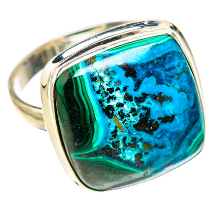 Malachite In Chrysocolla Rings handcrafted by Ana Silver Co - RING124116 - Photo 2