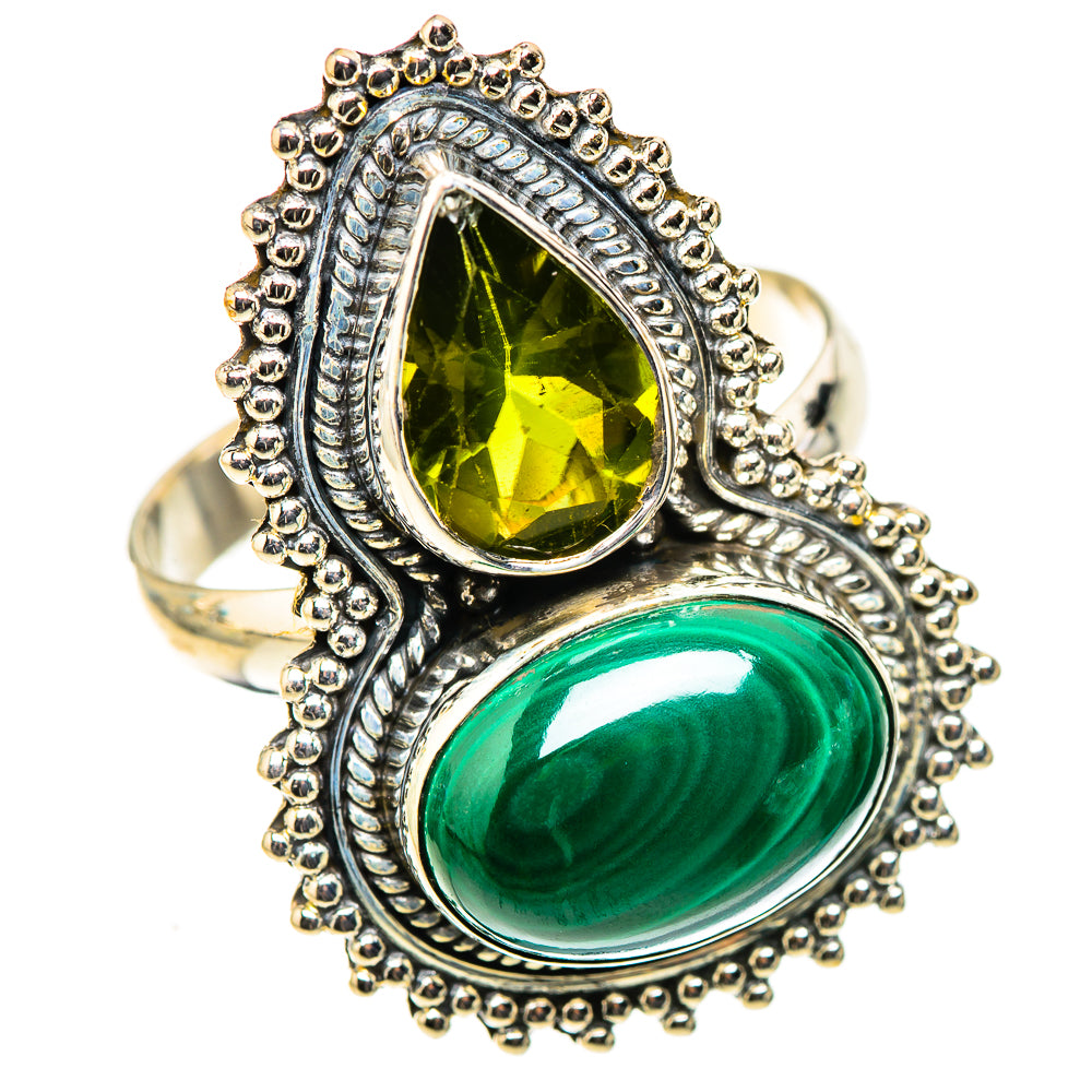Malachite Rings handcrafted by Ana Silver Co - RING124129 - Photo 2