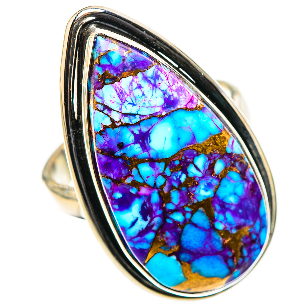Purple Copper Composite Turquoise Rings handcrafted by Ana Silver Co - RING124133 - Photo 2