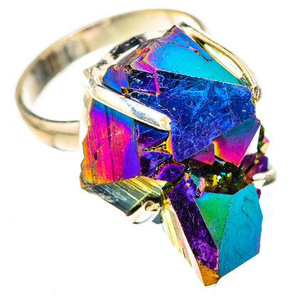 Titanium Sunshine Druzy Rings handcrafted by Ana Silver Co - RING124138 - Photo 2