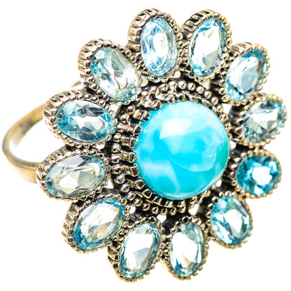 Larimar Rings handcrafted by Ana Silver Co - RING124147 - Photo 2