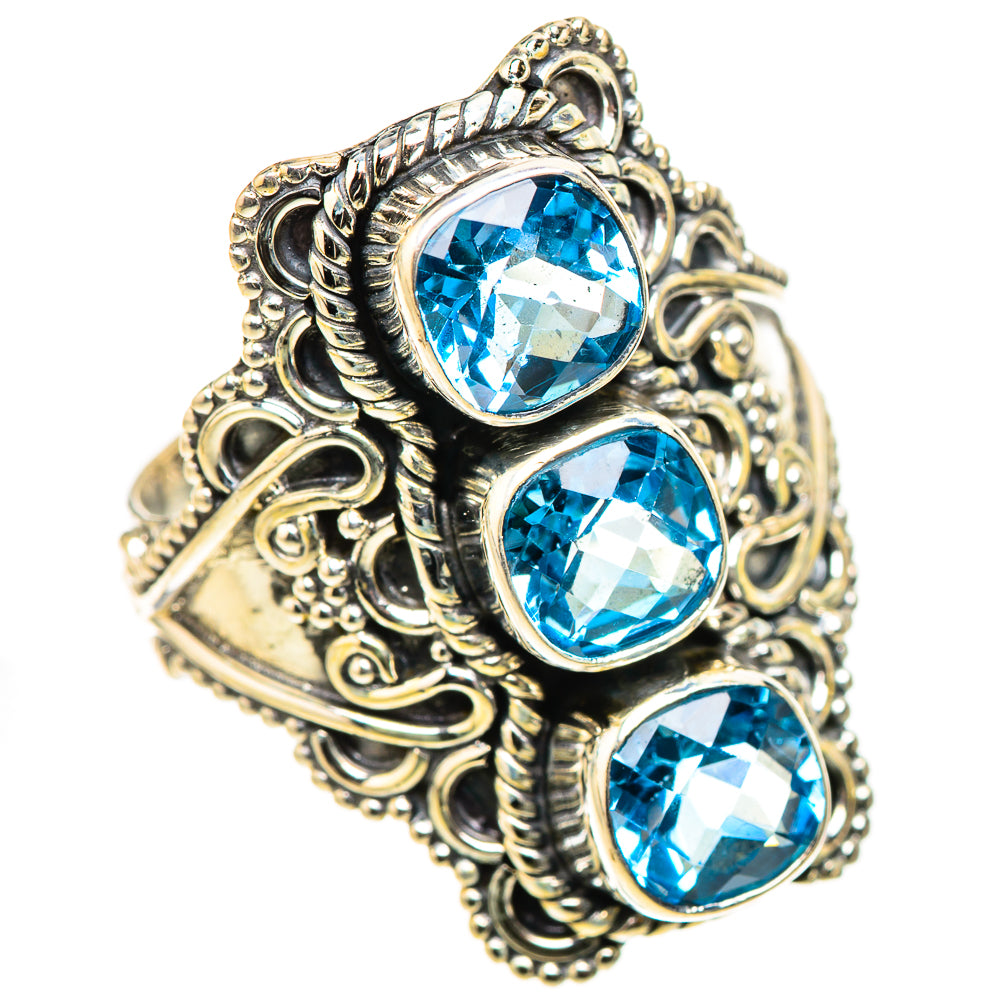 Swiss Blue Topaz Rings handcrafted by Ana Silver Co - RING124148 - Photo 2