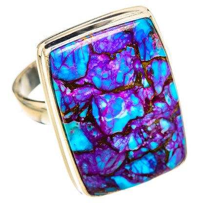 Purple Copper Composite Turquoise Rings handcrafted by Ana Silver Co - RING124158 - Photo 2