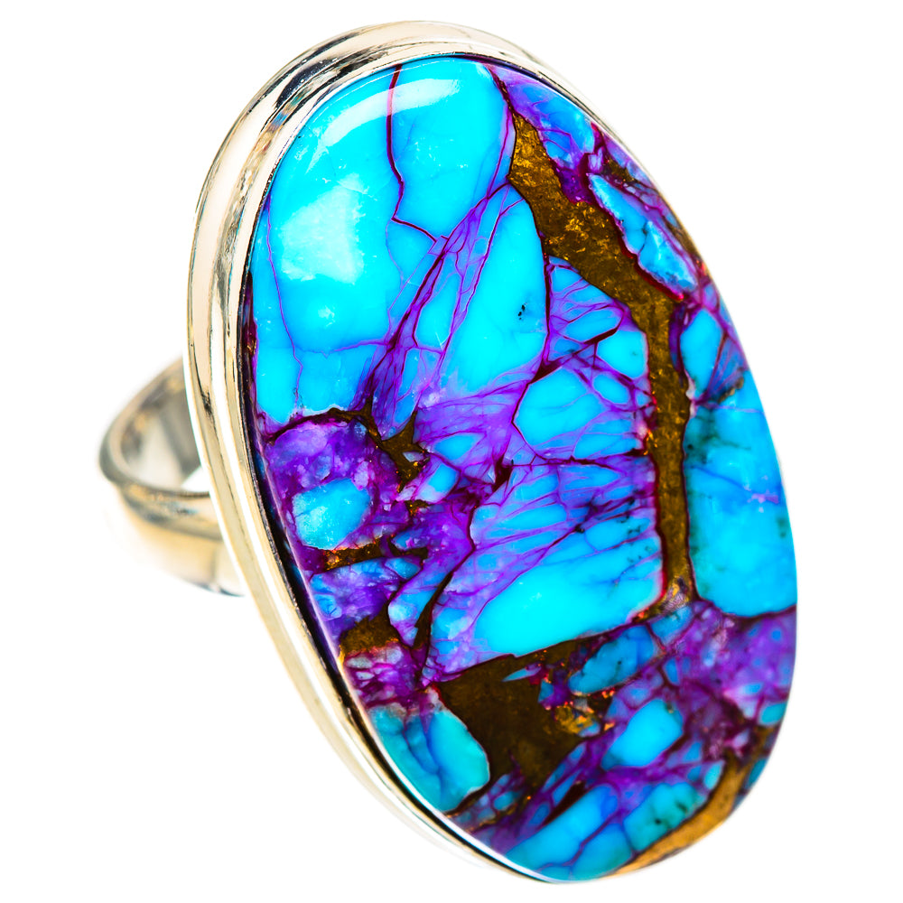 Purple Copper Composite Turquoise Rings handcrafted by Ana Silver Co - RING124160 - Photo 2