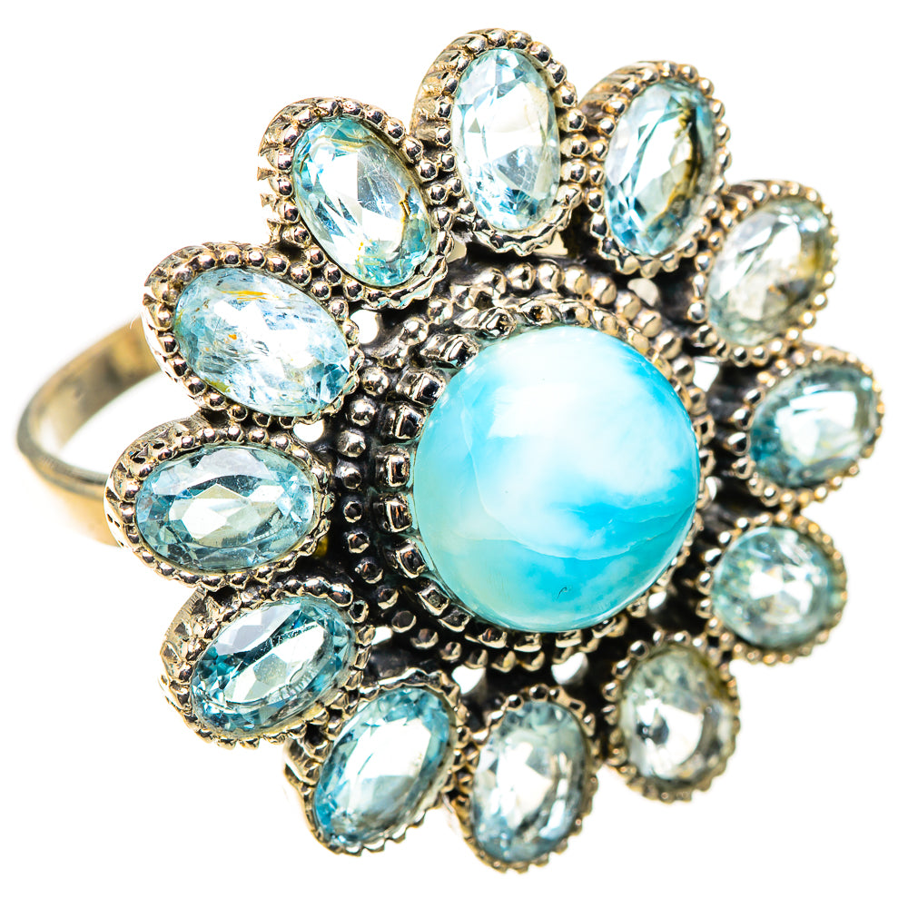 Larimar Rings handcrafted by Ana Silver Co - RING124169 - Photo 2