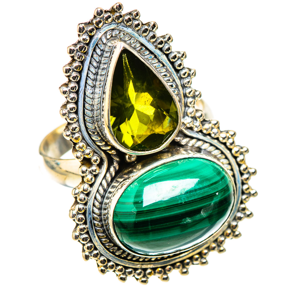 Malachite Rings handcrafted by Ana Silver Co - RING124178 - Photo 2