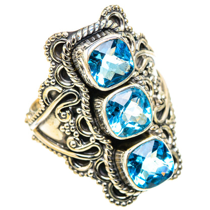 Swiss Blue Topaz Rings handcrafted by Ana Silver Co - RING124191 - Photo 2