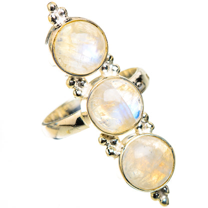 Rainbow Moonstone Rings handcrafted by Ana Silver Co - RING124194 - Photo 2