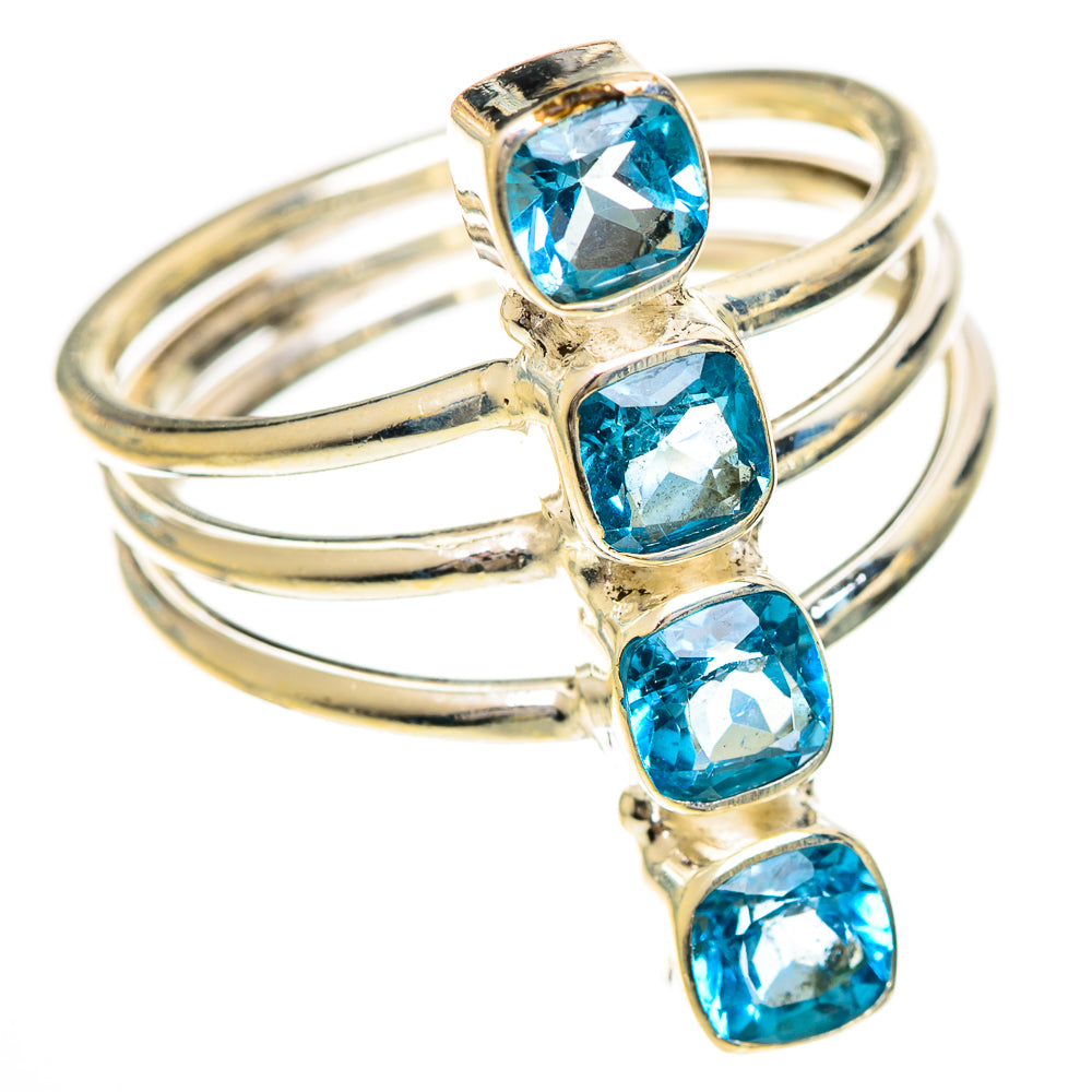 Swiss Blue Topaz Rings handcrafted by Ana Silver Co - RING124202 - Photo 2