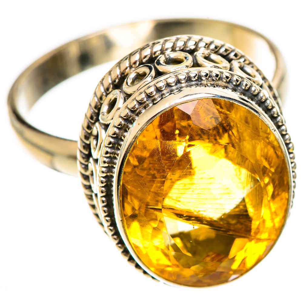 Citrine Rings handcrafted by Ana Silver Co - RING124207 - Photo 2