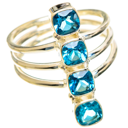 Swiss Blue Topaz Rings handcrafted by Ana Silver Co - RING124225 - Photo 2